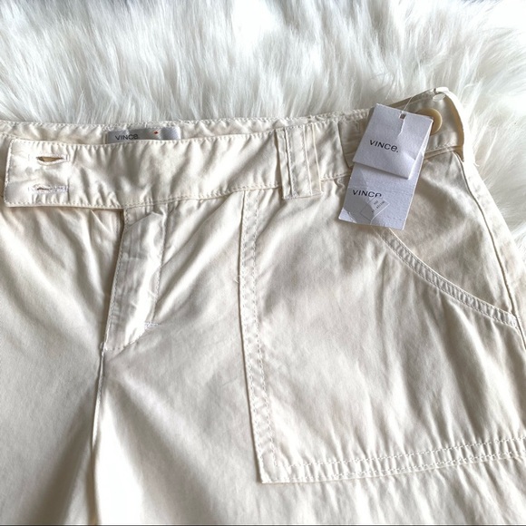 NWT Vince  Bermuda shorts straight cut style Color Cream Size 10 - Picture 9 of 12